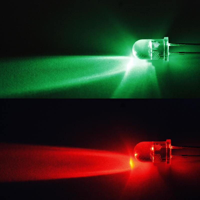 LED 5mm červeno-zelená měnící barvu 5800/12000mcd/30° čirá Optosupply OSRPMS5A31A