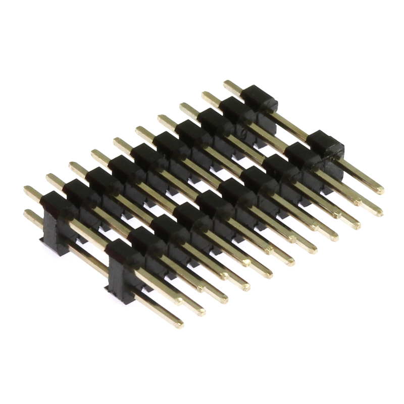 Levně Lámací kolíková lišta dvouřadá 2x10 pinů rm2.54mm pozlacená přímá xinya 112-a-d s 20 g [d 20mm]