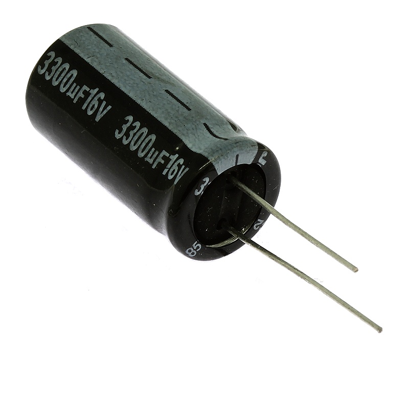 Levně Elektrolytický kondenzátor radiální e 3300uf/16v 13x26 rm5 85°c jamicon skr332m1cj26m