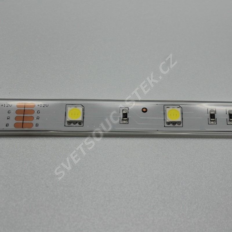 LED pásek teplá bílá, SMD 5050, 30LED/m (balení 5m) - vodotěsný (silikon) STRF 5050-30-WW-IP66