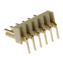 Konektor se zámkem 6 pinů (1x6) do DPS RM2.54mm úhlový 90° pozlacený Xinya 137-06 R G