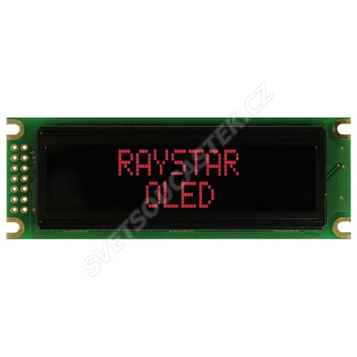 Alfanumerický OLED displej Raystar REC001602DRPP5N00000