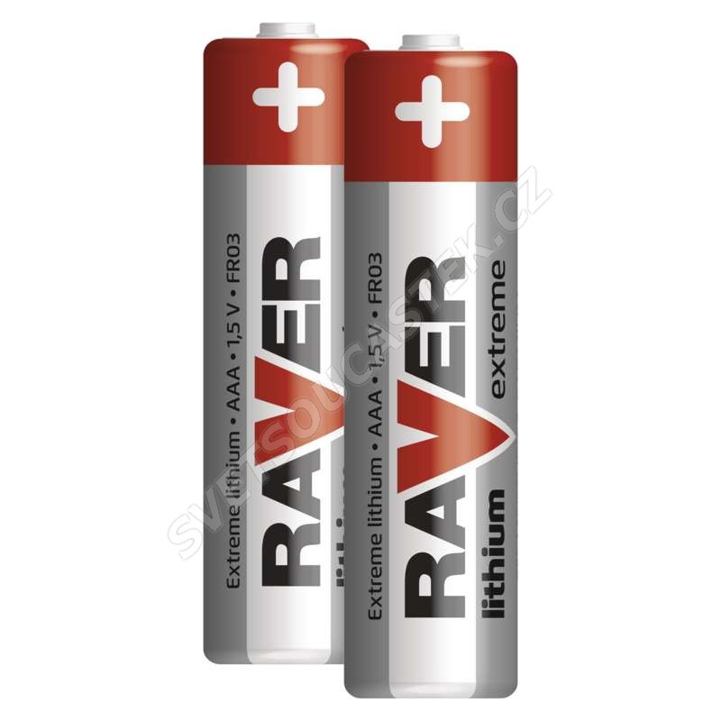 Lítiová batéria Raver FR03 (AAA, mikrotužka), 2 ks v blistri