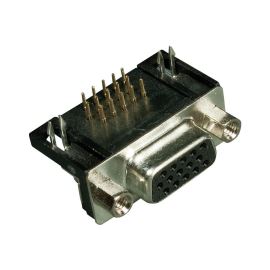 Konektor CANON 15 pinů zásuvka do DPS úhlová 90° Connfly DS1038-15-FBNSiA74