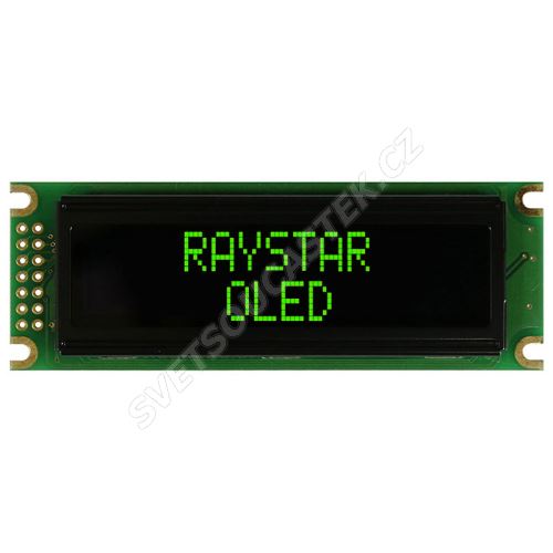 Alfanumerický OLED displej Raystar REC001602DGPP5N00000