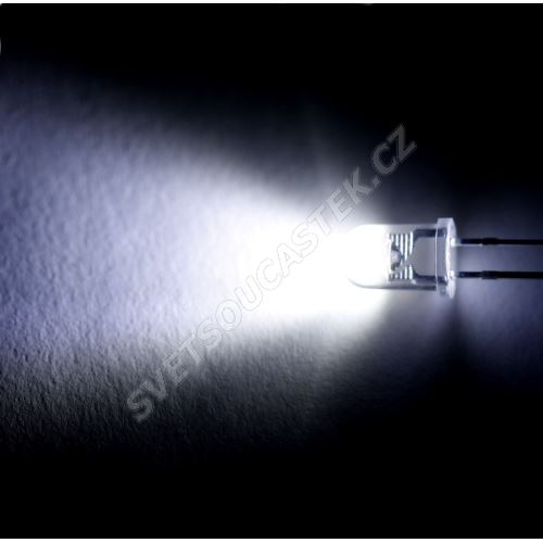LED 5mm stud. bílá 4200mcd/60° čirá Optosupply OSPW5161A-OP