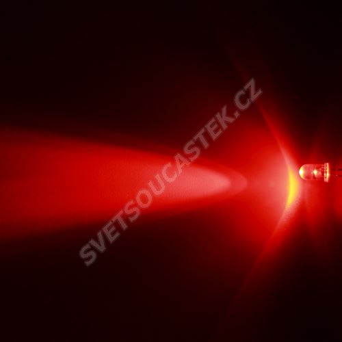 LED 5mm červená 4500mcd/17° čirá Hebei 515XR2C