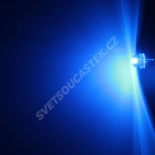 LED 4,8mm modrá 145mcd/170° čirá Hebei 412LB7C