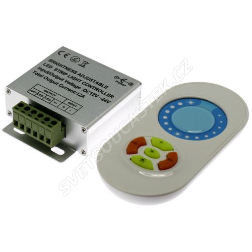 Stmívač pro jednobarevné LED pásky s dálkovým dotykovým ovladačem RF 433MHz