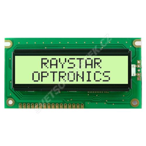 Alfanumerický LCD displej Raystar RC1602A-YHW-ESV