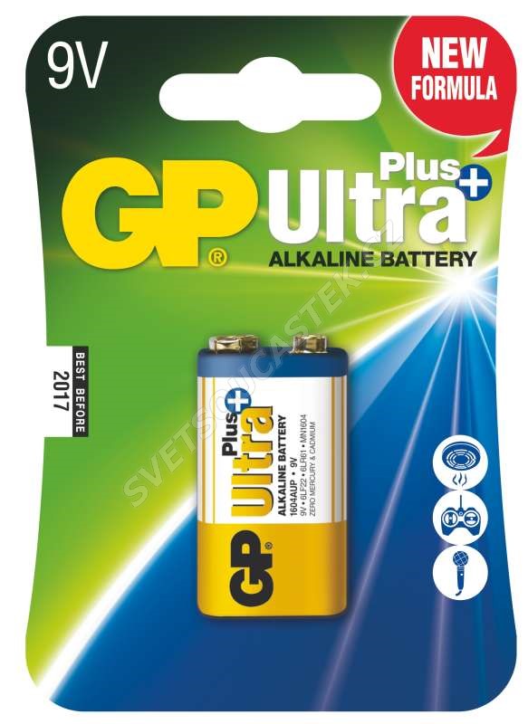 Alkalická baterie GP Ultra Plus 6LF22 (9V), 1 ks v blistru