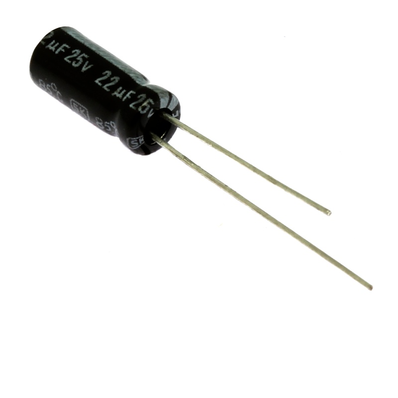 Levně Elektrolytický kondenzátor radiální e 22uf/25v 5x11 rm2 85°c jamicon skr220m1ed11m