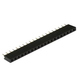 Dutinková lišta jednořadá 20 pinů RM2.54mm pozlacená přímá Xinya 114-A-S S 20G  [D 5.7mm]