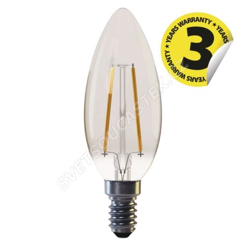 LED žiarovka Vintage Candle 2W / 360 ° teplá biela + E14 / 230V Emos Z74300