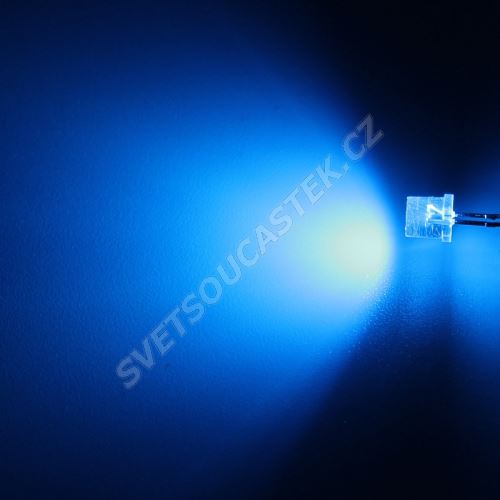 LED 5mm modrá 770mcd/100° čirá Hebei 599LB7C