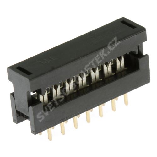 Konektor IDC pro ploché kabely 14 pinů (2x7) RM2.54mm samořezný do DPS přímý Xinya 123-14 G K