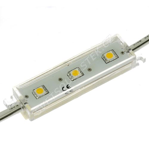 LED modul 3xLED 0.72W studená bílá, 45lm/120° - 70x20mm Hebei LM-5050W6-3P-12V