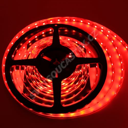 LED pásek červená délka 1 metr, SMD 3528, 60LED/m - nevodotěsný STRF 3528-60-R