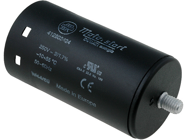 Levně Rozběhový kondenzátor 120uf/250v ±10% faston 6.3mm ducati 4.12.80.3.411