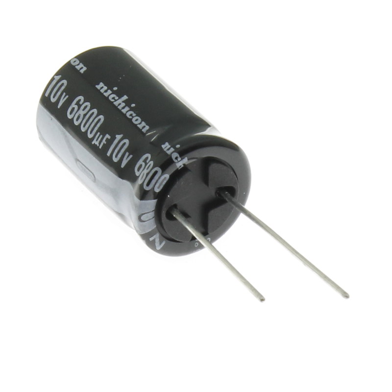 Levně Elektrolytický kondenzátor radiální e 6800uf/10v 16x25 rm7.5 105°c nichicon uvz1a682mhd
