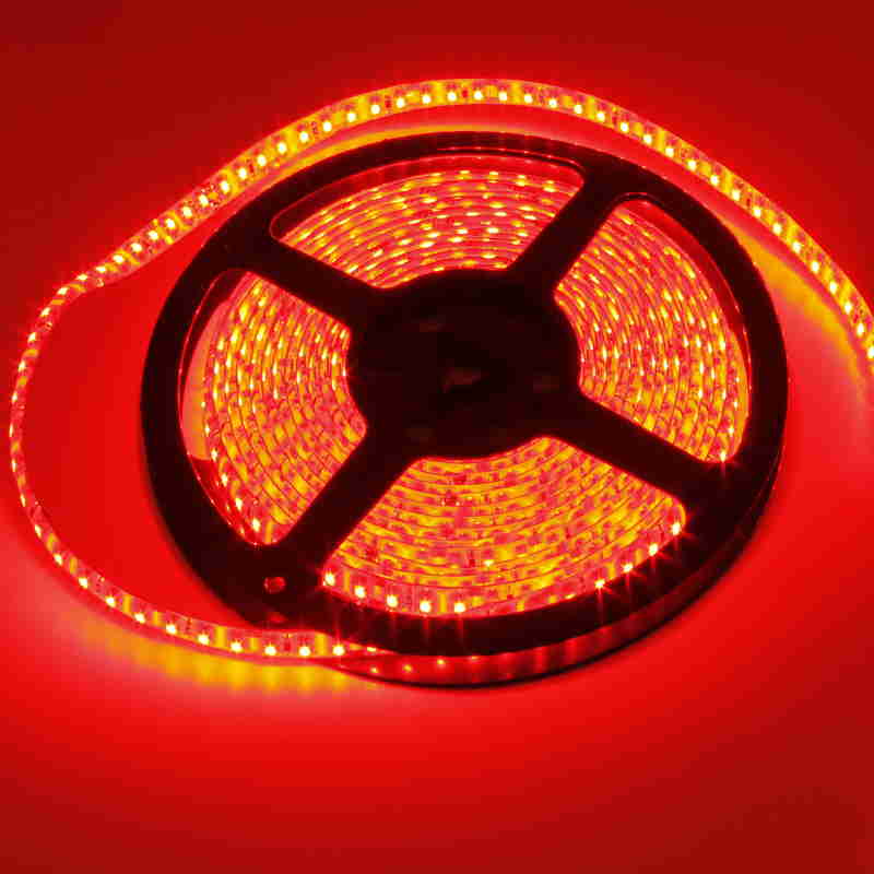 LED pásek červená délka 1 metr, SMD 3528, 120LED/m - vodotěsný STRF 3528-120-R-IP65
