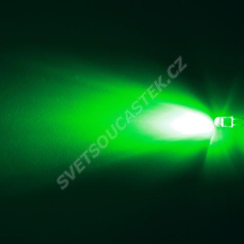 LED oválná 5,6x4,6mm zelená 12000mcd/(20/55°) čirá Hebei 725PG2C