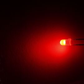 LED 3mm červená 550mcd/30° difúzní Optosupply OSR5JA3134A-IJ