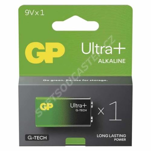 Alkalická batéria GP Ultra Plus 6LF22 (9V), 1 ks v krabičke