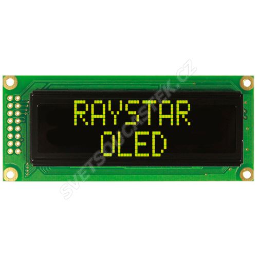 Alfanumerický OLED displej Raystar REC001602CYPP5N00000