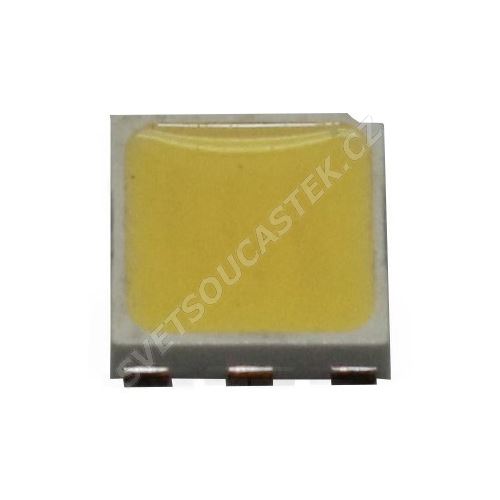 LED SMD PLCC6 0,5W stud. bílá 12500mcd/120° 6 čipů Hebei PLCC6-0.5W-W6