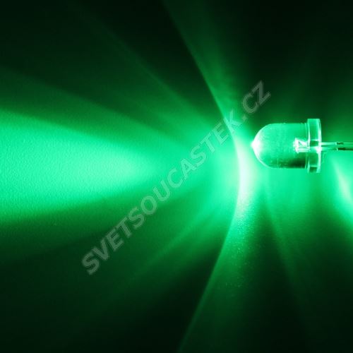 LED 8mm zelená 3000mcd/30° čirá Optosupply OSPG8131A-OP
