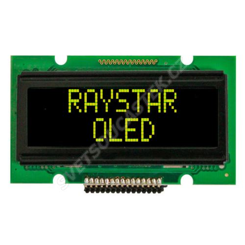Alfanumerický OLED displej Raystar REC001202AYPP5N00000