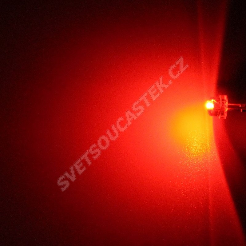 LED 4,8mm červená 200mcd/170° čirá Hebei 412MR2C