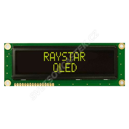 Alfanumerický OLED displej Raystar REC001602BYPP5N00001