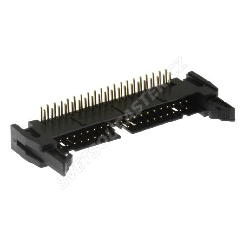 Konektor IDC pro ploché kabely 40 pinů (2x20) RM2.54mm do DPS úhlový 90° Xinya 119-40 G R K