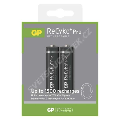Nabíjecí baterie GP ReCyko+ Pro 2100 HR6 (AA), 2 ks v blistru