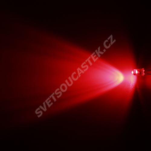 LED 5mm červená 4000mcd/65° čirá Hebei 560PR2C