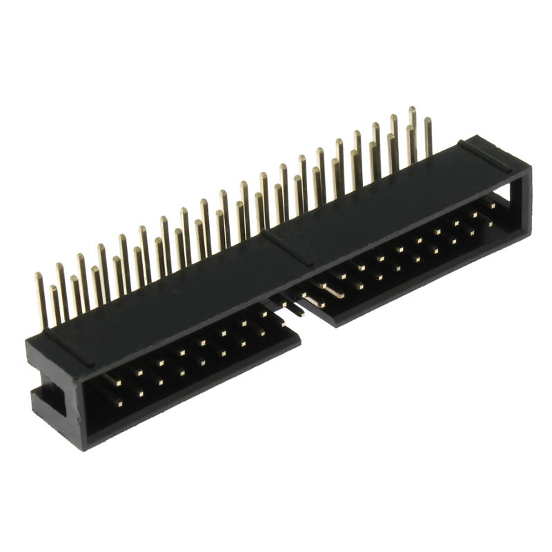 Levně Konektor idc pro ploché kabely 40 pinů (2x20) rm2.54mm do dps úhlový 90° xinya 118-a 40-g r k