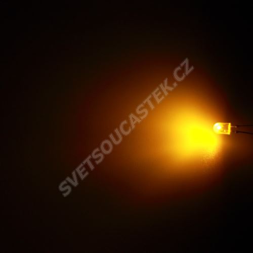 LED oválná 5,2x3,8mm žlutá 770mcd/(110/50°) difúzní Hebei 7511MY8D-SB
