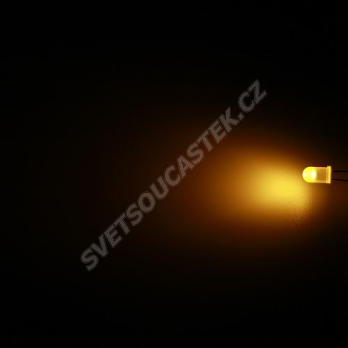 LED 5mm žlutá 800mcd/70° difúzní Hebei 560MY8D