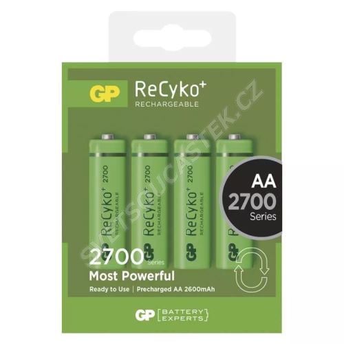 Nabíjecí baterie GP ReCyko+ 2700 HR6 (AA), 4 ks v blistru