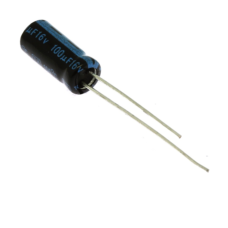 Levně Elektrolytický kondenzátor radiální e 100uf/16v 5x11 rm2.5 105°c ammo jamicon tkp101m1cd11me2